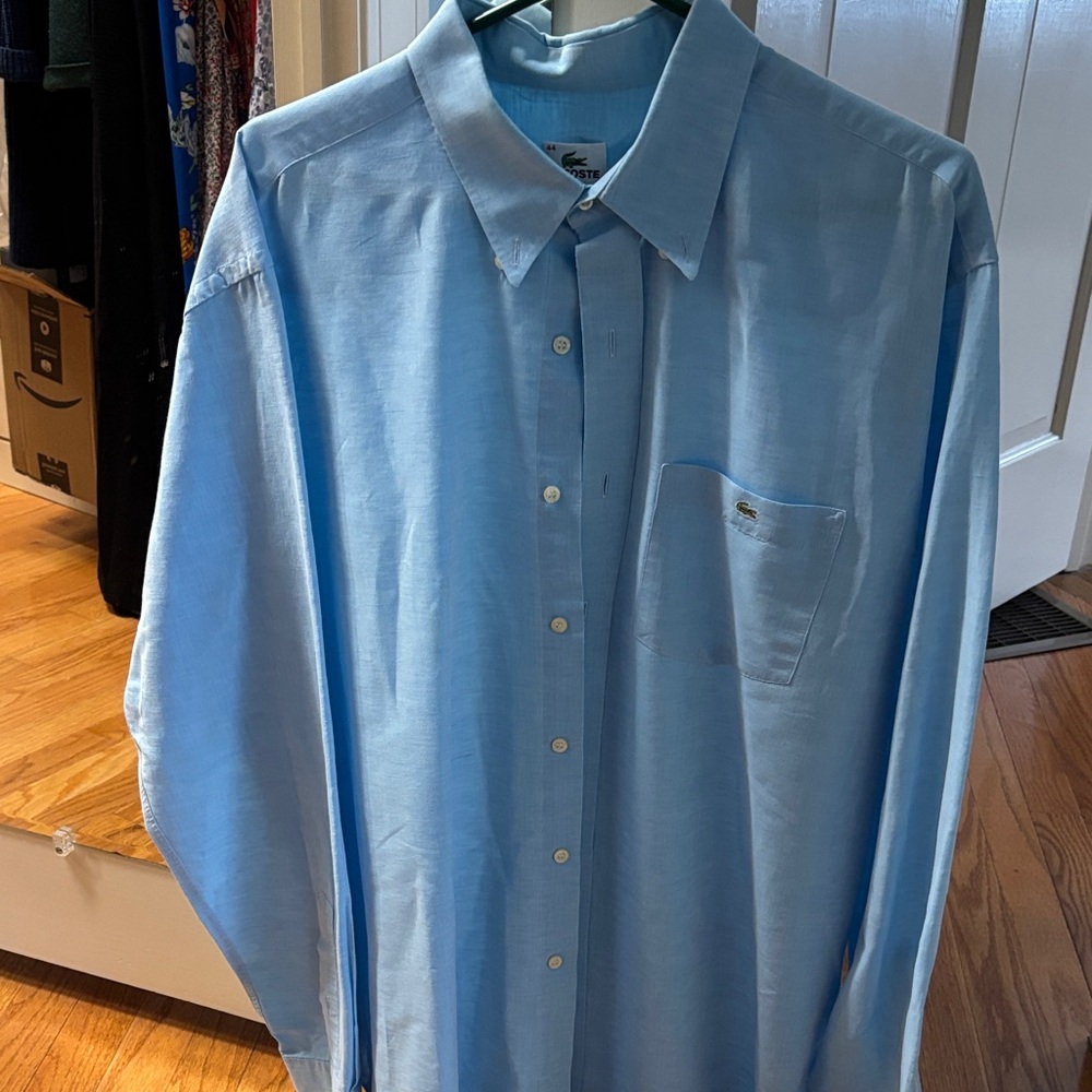 Lacoste Men's Sky Blue Casual Shirt